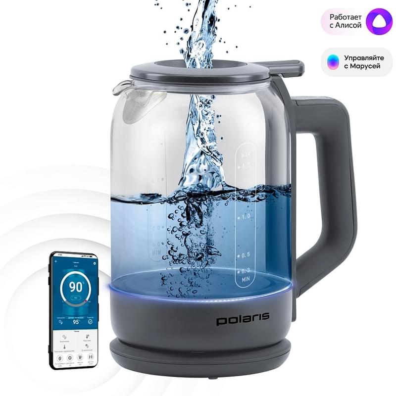 Электрический чайник Polaris PWK-1720CGLD WiFi IQ Home - фото #1, Technodom.kz
