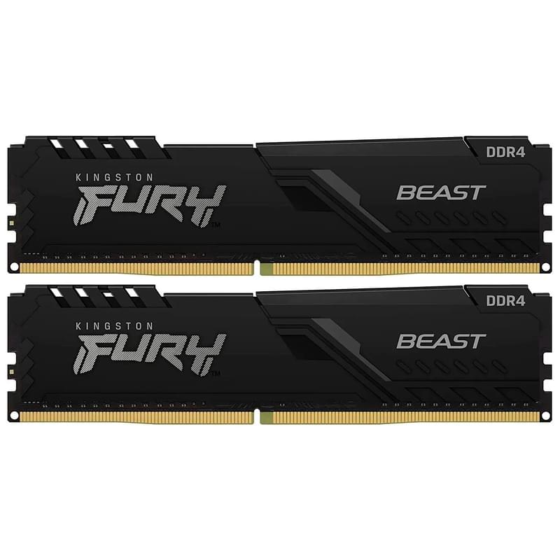 Оперативная память DDR4 DIMM 32GB(16GBx2)/2666MHz Kingston Fury Beast (KF426C16BB1K2/32) - фото #1, Technodom.kz