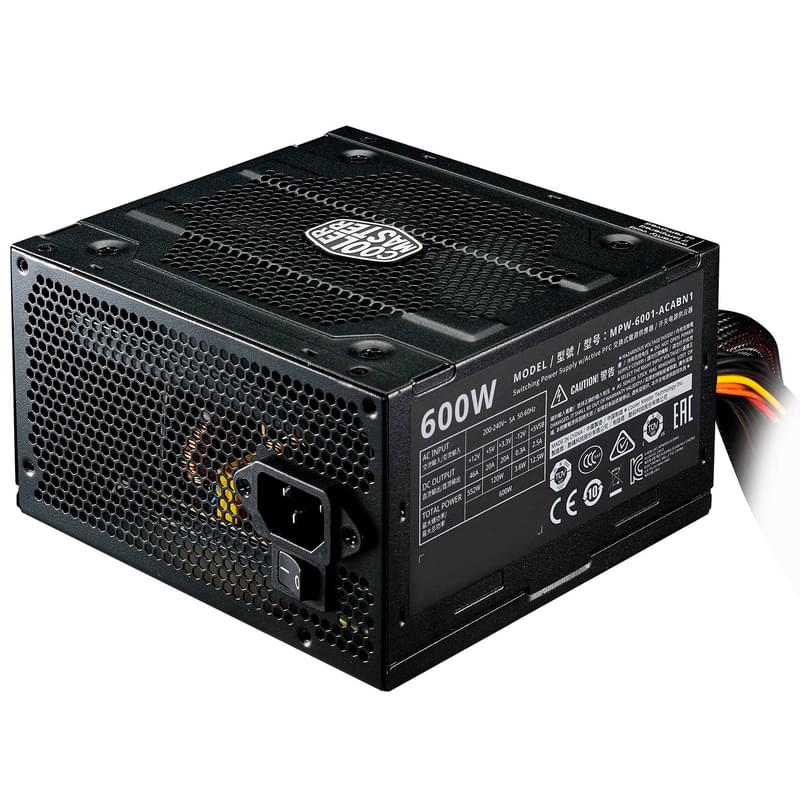 Блок питания 600W Cooler Master Elite V3 ATX 2x6+2pin, 4+4pin (MPW-6001-ACABN1) - фото #0, Technodom.kz