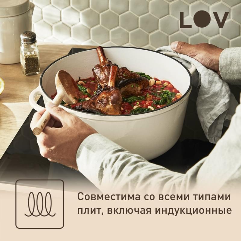 Lov (шойын) Tefal E2590504 қақпағы бар кәстрөлі 29см ақшыл сары - фото #7, Technodom.kz