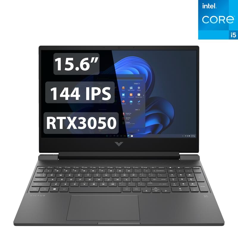 Игровой ноутбук HP VICTUS 15-fa0064ci i5 12450H / 16ГБ / 512SSD / RTX3050 4ГБ / 15.6 / Win 11 / (809P5EA) - фото #0, Technodom.kz