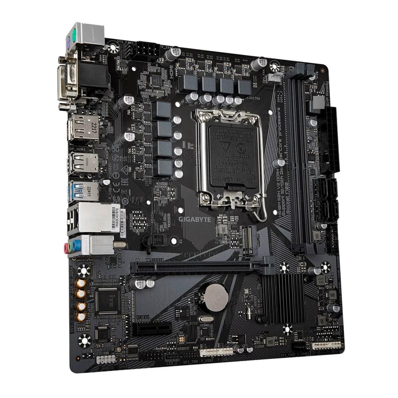 Материнская плата Gigabyte H610M S2H V2 DDR4 LGA1700 2DDR4 PCI-E 1x16 1x1 (VGA+HDMI+DP) mATX - фото #1, Technodom.kz Материнская плата Gigabyte H610M S2H V2 DDR4 LGA1700 2DDR4 PCI-E 1x16 1x1 (VGA+HDMI+DP) mATX - фото #1, Technodom.kz