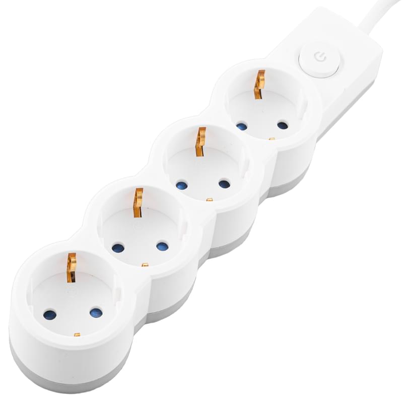 Сетевой Фильтр Satti, 3м, 4 розетки, 16А, White, (PFFS-16A3004) - фото #0, Technodom.kz