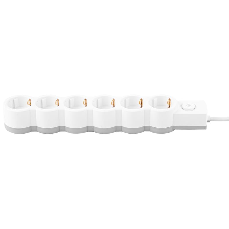 Сетевой Фильтр Satti, 3м, 6 розеток, 16А, White, (PFFS-16A3006) - фото #1, Technodom.kz