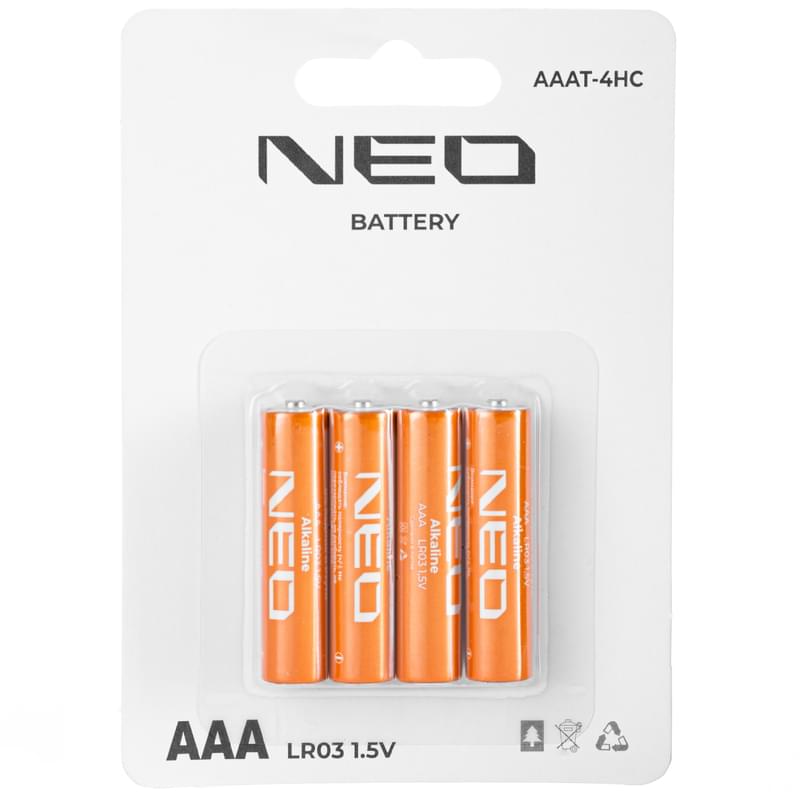 NEO Alkaline (AAAT-4HC) AAA Батареясы 4 дн. - фото #0, Technodom.kz