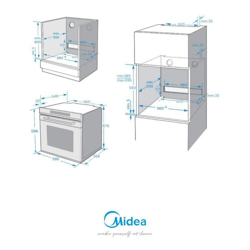 Встраиваемая духовка Midea MO74000 GB - фото #3, Technodom.kz