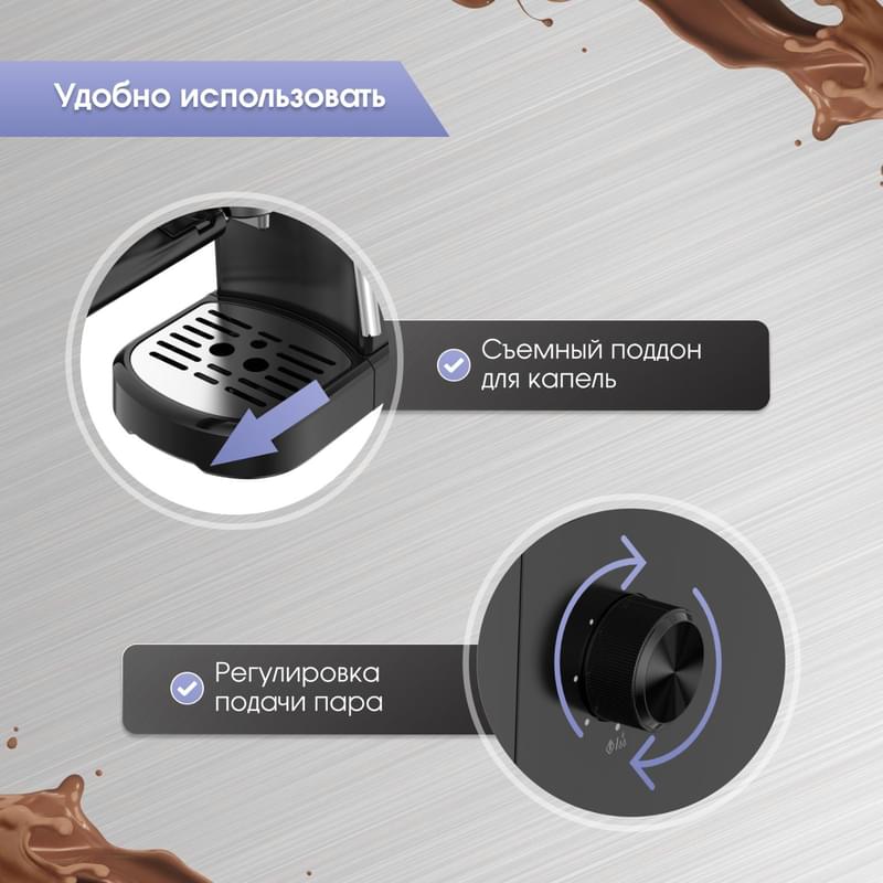 Кофеварка рожковая Zigmund&Shtain ZCM-900 - фото #5, Technodom.kz
