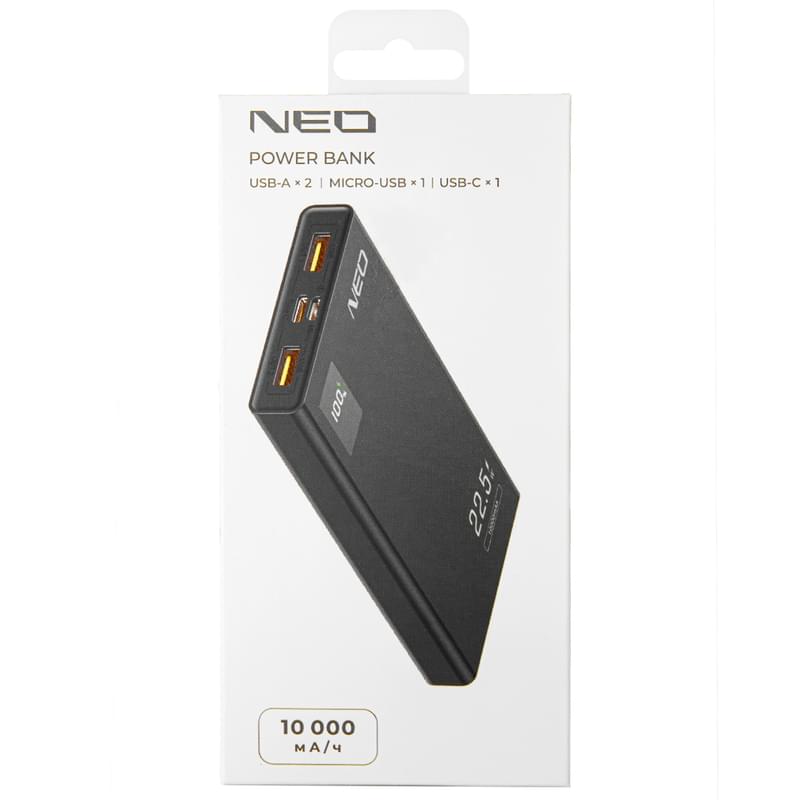 NEO зарядтағышына арналған керек-жарақ, 10000Mah, Fast Wired Charging 22.5Вт, black (PBCL-10K22.5W) - фото #5, Technodom.kz