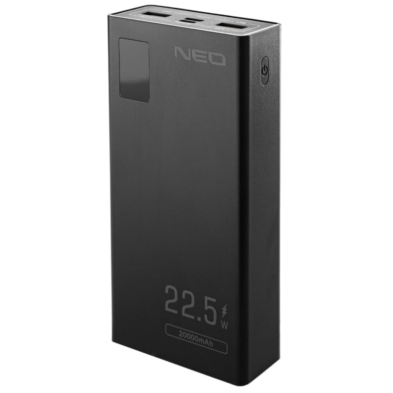 NEO зарядтағышына арналған керек-жарақ, 20000Mah, Fast Wired Charging 22.5Вт, black (PBCL-20K22.5W) - фото #1, Technodom.kz