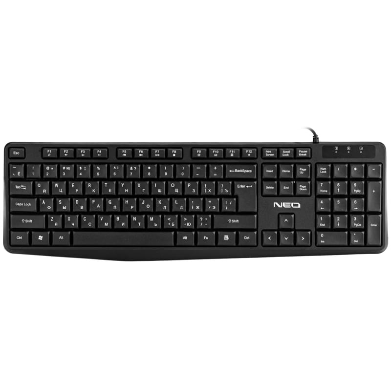 Клавиатура проводная USB Neo KCK100, чёрный, 104 (OMFS1-WRN00MB000) - фото #0, Technodom.kz