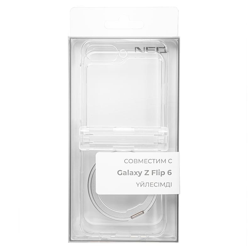 Чехол для Galaxy Z Flip6, NEO TPU Case with MagSafe, Clear (TPUCM-ZFlip6C) - фото #2, Technodom.kz