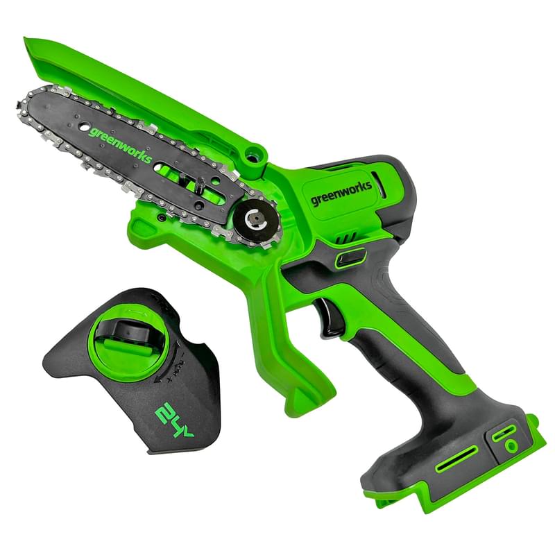 Greenworks G24MCS10 24V аккумуляторлы тізбекті шағын арасы 10см АКБ мен ҚҚ жоқ (2008207) - фото #3, Technodom.kz