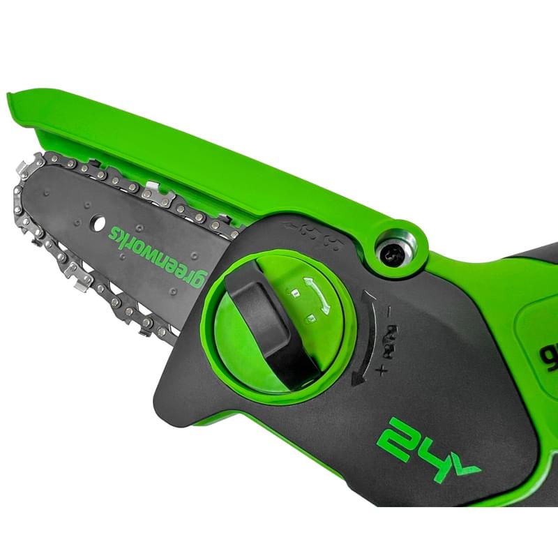 Greenworks G24MCS10 24V аккумуляторлы тізбекті шағын арасы 10см АКБ мен ҚҚ жоқ (2008207) - фото #4, Technodom.kz