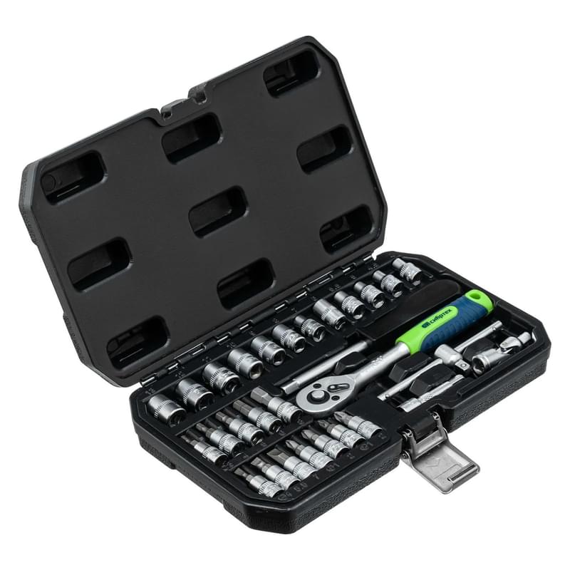 Набор инструментов Сибртех 29 предметов 1/4" (13392M) - фото #2, Technodom.kz