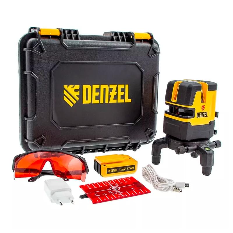 Уровень лазерный Denzel LX 05 Red, 20 м, 635 нм, акк. Li 5200 mAh, резьба 5/8" (35071M) - фото #3, Technodom.kz Уровень лазерный Denzel LX 05 Red, 20 м, 635 нм, акк. Li 5200 mAh, резьба 5/8" (35071M) - фото #3, Technodom.kz