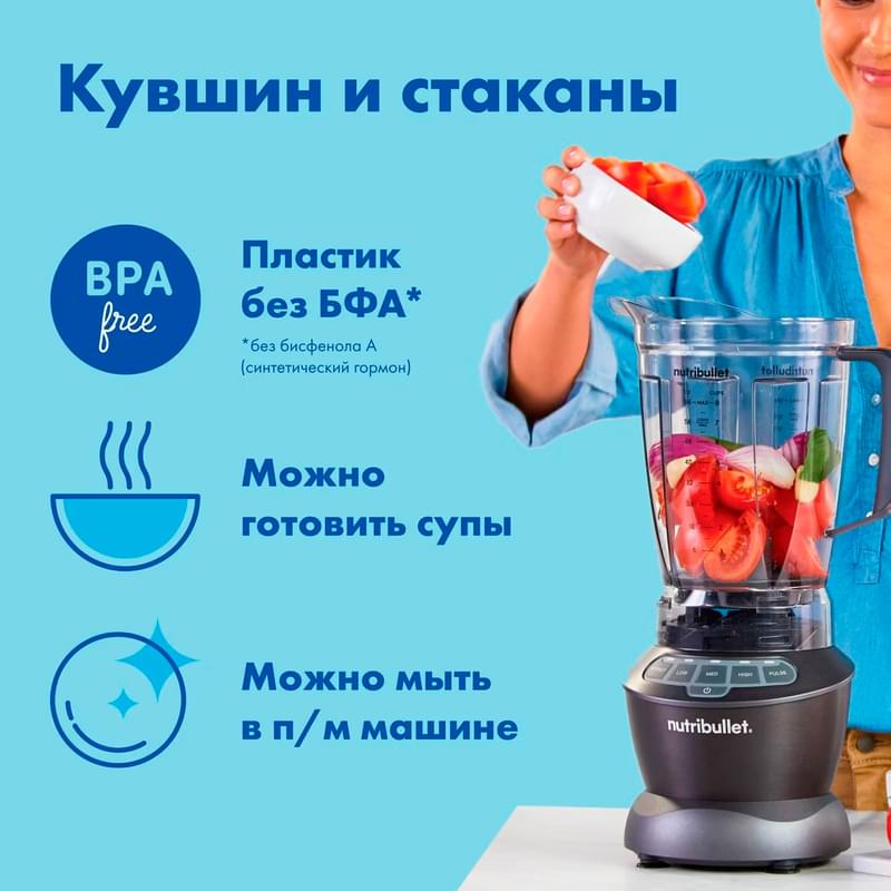 Блендер стационарный Nutribullet NBF-500DG - фото #9, Technodom.kz