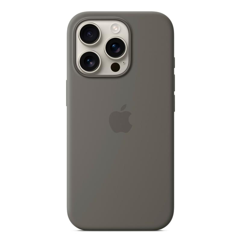 Чехол для iPhone 16 Pro Silicone Case with MagSafe - Stone Gray (MYYL3ZM/A) - фото #1, Technodom.kz