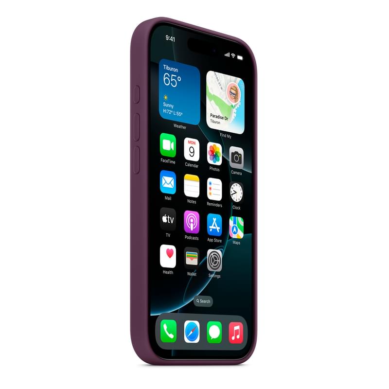Чехол для iPhone 16 Pro Silicone Case with MagSafe - Plum (MYYM3ZM/A) - фото #4, Technodom.kz