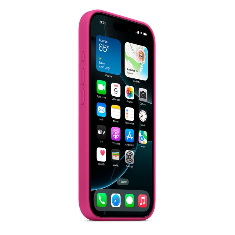 Чехол для iPhone 16 Pro Silicone Case with MagSafe - Fuchsia (MYYN3ZM/A) - фото #4, Technodom.kz