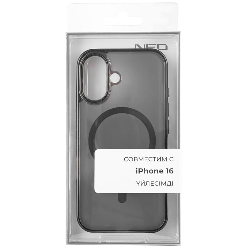 Чехол для iPhone 16, NEO TPU Case with MagSafe, Black (TPUCM-16B) - фото #0, Technodom.kz