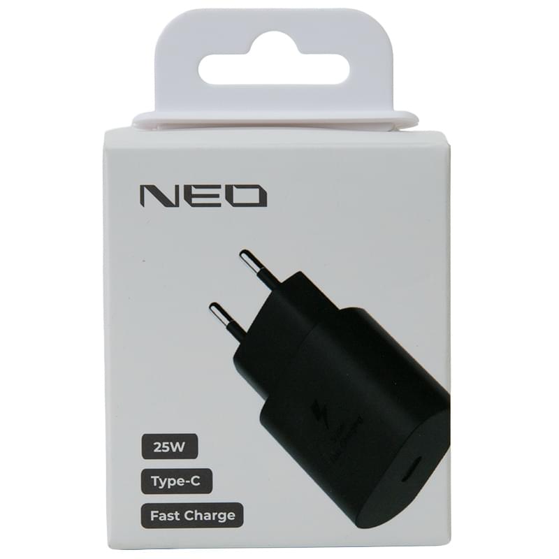 Адаптер питания Neo 1*USB Type-C, 25W (PD), Black (NEO CPD25B) - фото #1, Technodom.kz