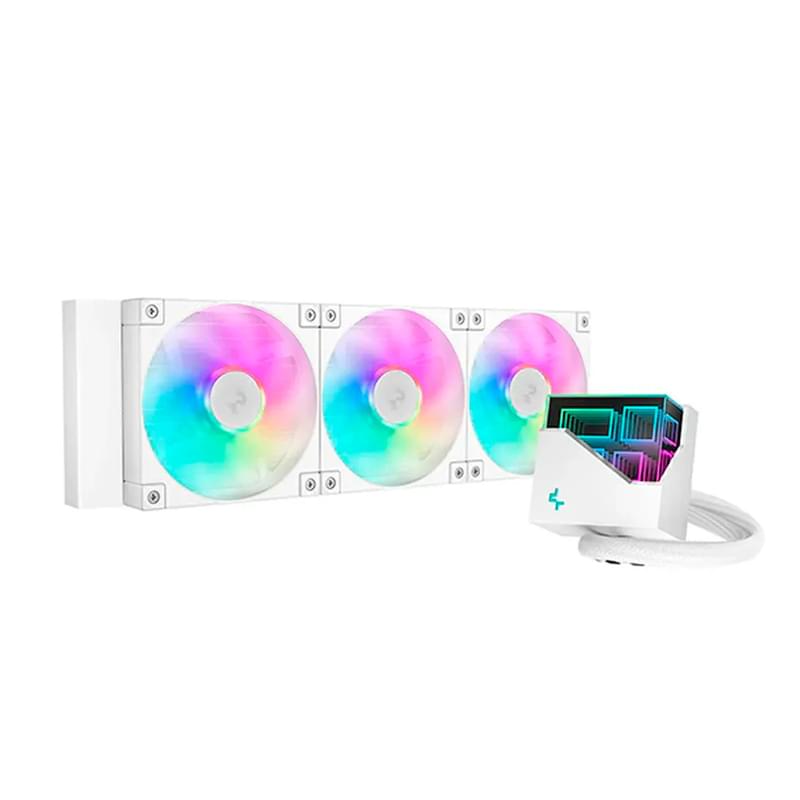 Система жидкостного охлаждения для CPU Deepcool LT360 WH ARGB White [R-LT360-WHAMNC-G-1] - фото #0, Technodom.kz