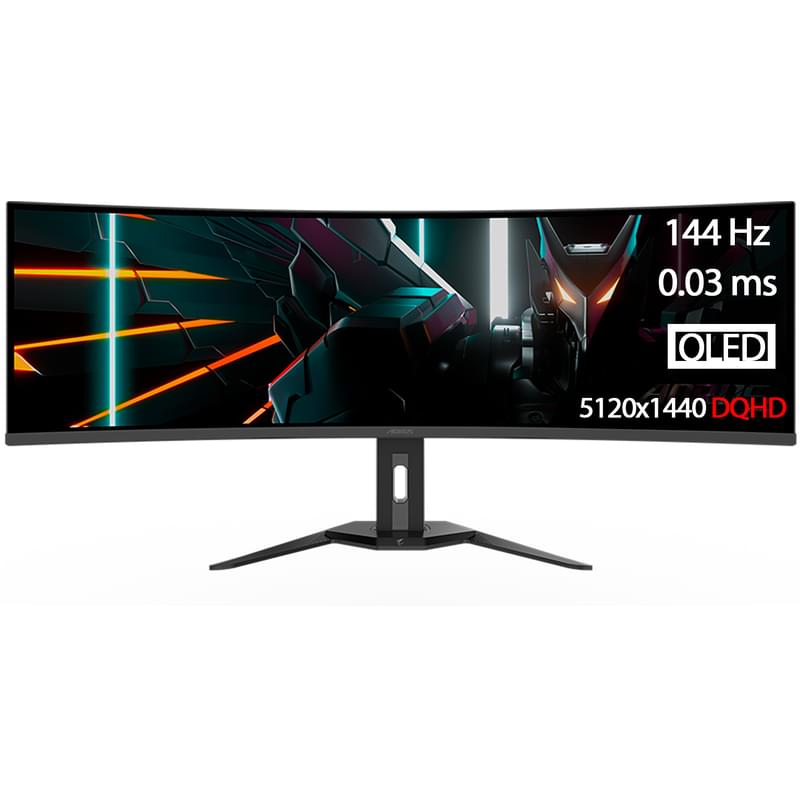 Монитор 49" Gigabyte CO49DQ 5120x1440 32:9 OLED 144ГЦ (2HDMI+DP) Black - фото #0, Technodom.kz