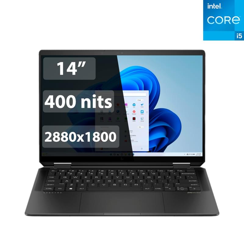 Ультрабук HP Spectre x360 14-eu0007ci U5 125H / 16ГБ / SSD512 / 14 / Win / (A1AA3EA) - фото #0, Technodom.kz