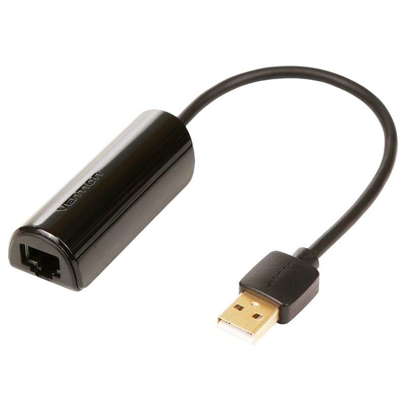 USB Ethernet Vention CEGBB адаптері (USB 2.0/RJ-45 LAN, 100Мб/С, Black) - фото #0, Technodom.kz