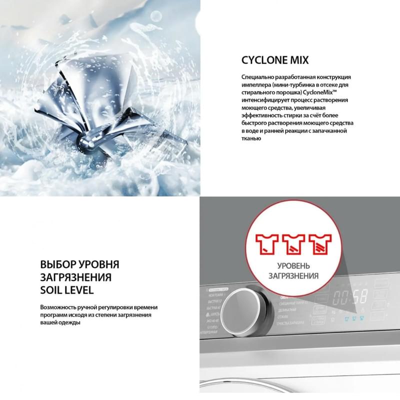 Кір жуғыш машина Toshiba TW-BK100GF4UZ(WK) - фото #9, Technodom.kz