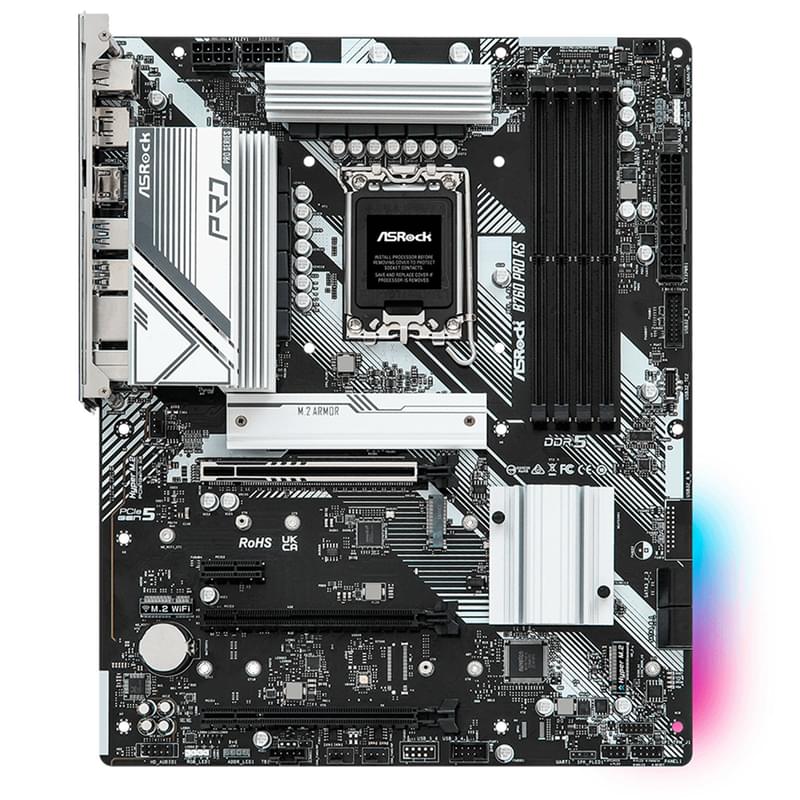 Материнская плата ASRock B760 PRO RS LGA1700 4DDR5 PCI-E 3x16 (HDMI+DP) ATX - фото #0, Technodom.kz