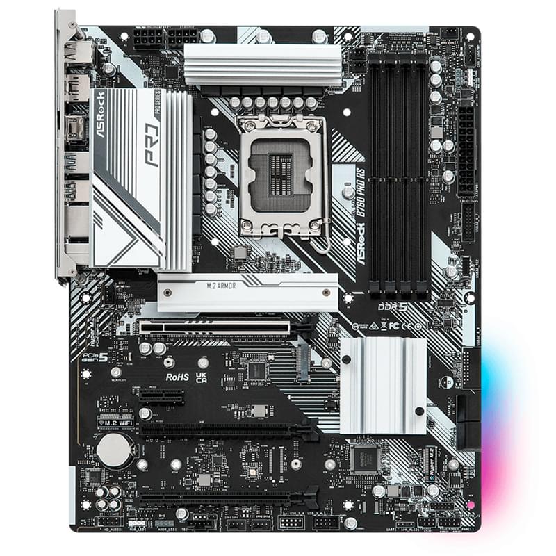 Материнская плата ASRock B760 PRO RS LGA1700 4DDR5 PCI-E 3x16 (HDMI+DP) ATX - фото #1, Technodom.kz
