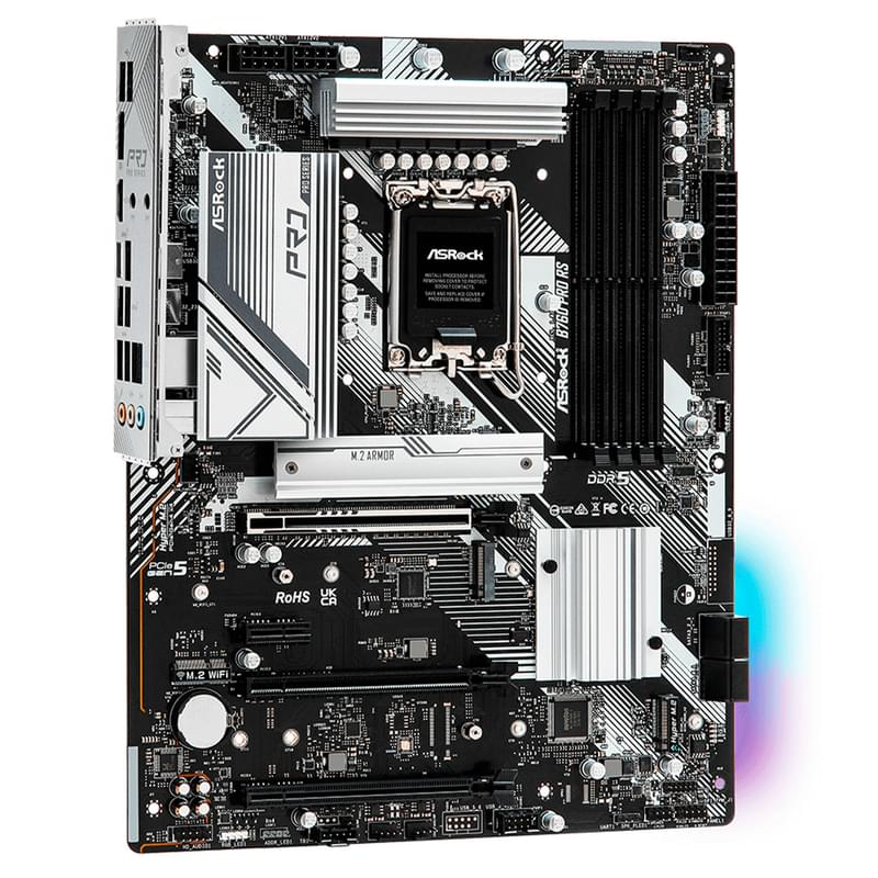 Материнская плата ASRock B760 PRO RS LGA1700 4DDR5 PCI-E 3x16 (HDMI+DP) ATX - фото #3, Technodom.kz