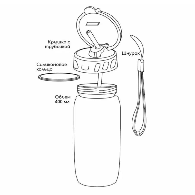 Бутылочка для воды и других напитков "Буквы и Цифры" 400мл  WOWBOTTLES КК0214 - фото #1, Technodom.kz