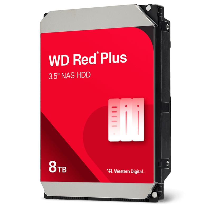 Внутренний HDD 3.5" 8TB Western Digital Red Plus SATA-III [WD80EFZZ] - фото #0, Technodom.kz