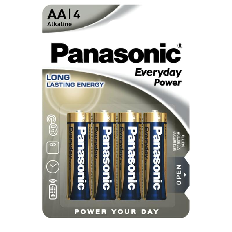 Panasonic AA батареясы 4 дана Every Day Power (LR6REE/4BR) - фото #0, Technodom.kz