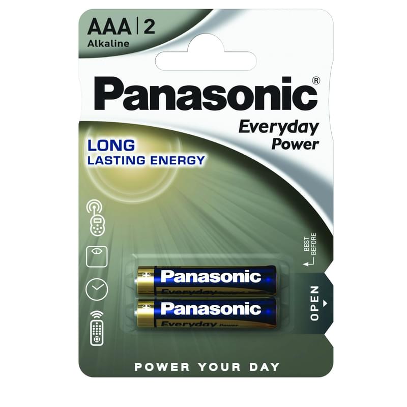 Panasonic AAA батареясы 2 дана Every Day Power (LR03REE/2BP /LR03EPS/2BP) - фото #0, Technodom.kz