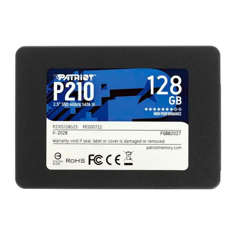 Ішкі SSD 2.5" 7мм 128GB Patriot P210 SATA-III 3D TLC [P210S128G25] - фото #0, Technodom.kz