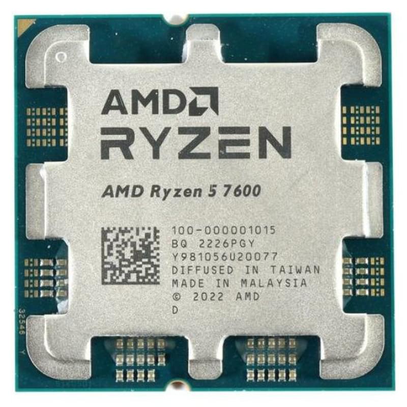 Процессор AMD Ryzen 5 7600 (C6/T12, (384K L1, 6M L2, 32M L3 Cache) 3.8 up to 5.1GHz) AM5 OEM - фото #0, Technodom.kz
