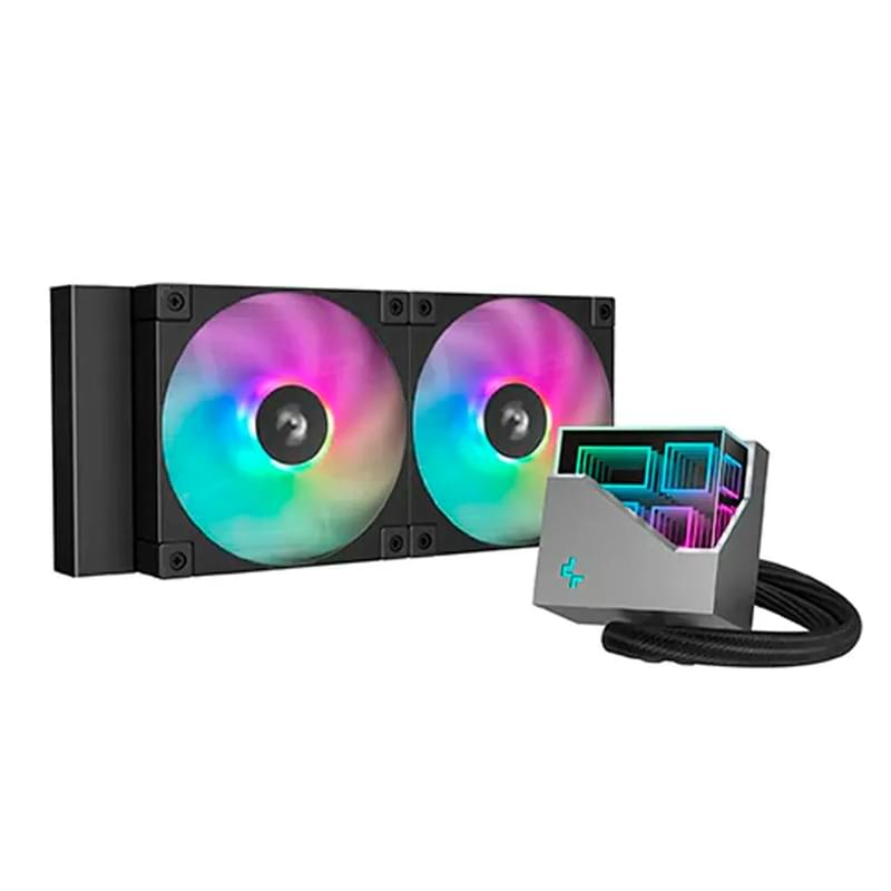 Система жидкостного охлаждения для CPU Deepcool LT240 ARGB Black [R-LT240-BKAMNC-G-1] - фото #0, Technodom.kz