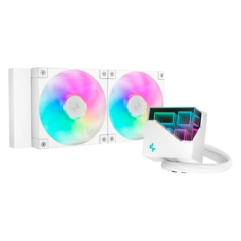 Система жидкостного охлаждения для CPU Deepcool LT240 ARGB White [R-LT240-WHAMNC-G-1] - фото #0, Technodom.kz