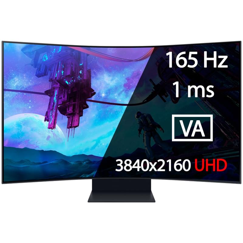 Монитор 55" Samsung Odyssey Ark LS55CG97WNIXCI 3840x2160 16:9 VA 165Ц (3HDMI+DP) Curved Silver - фото #0, Technodom.kz