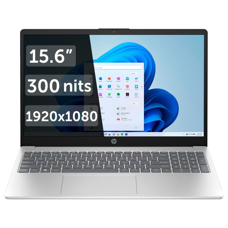 Ноутбук HP 15-fc0055ci Ryzen 5 7520U / 16GB / 512SSD / Win11 / 15.6 / (B49DREA) - фото #0, Technodom.kz