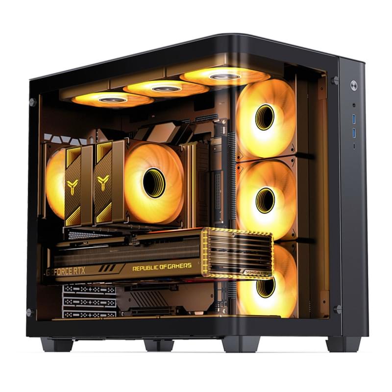 Jonsbo TK-3 MidTower, window, Black ATX [TK-3 Black] кейсі - фото #2, Technodom.kz