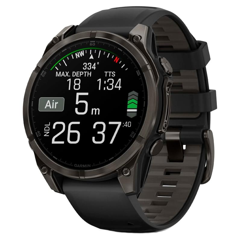 Смарт-часы Garmin Fenix 8 47mm сапфир темный силикон 010-02904-21 - фото #0, Technodom.kz