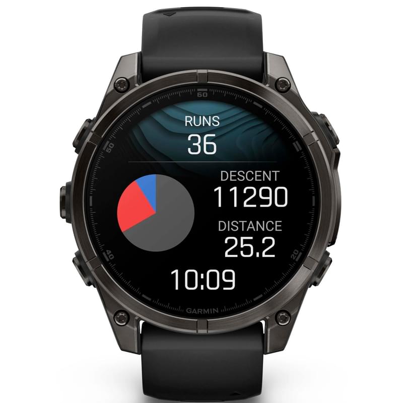 Смарт-часы Garmin Fenix 8 47mm сапфир темный силикон 010-02904-21 - фото #1, Technodom.kz