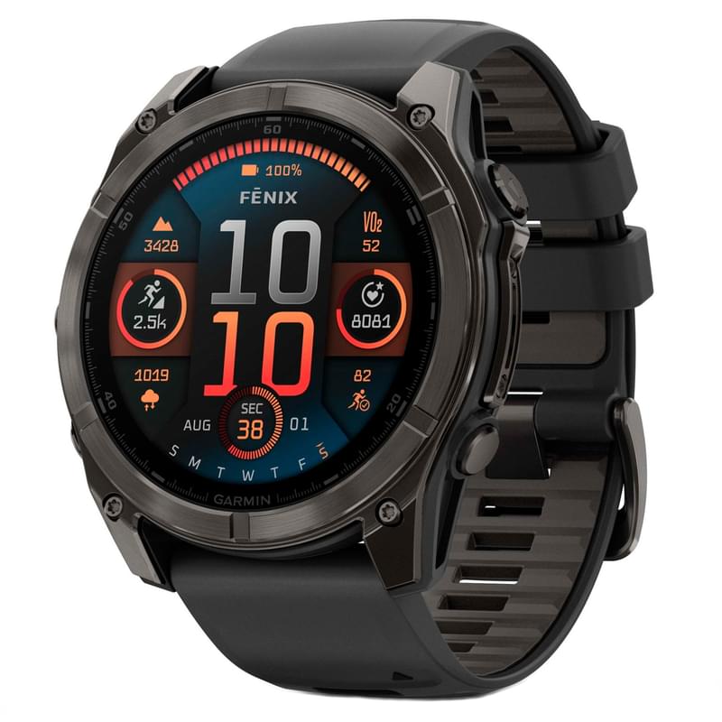Смарт-часы Garmin Fenix 8 51mm сапфир темный силикон 010-02905-21 - фото #0, Technodom.kz