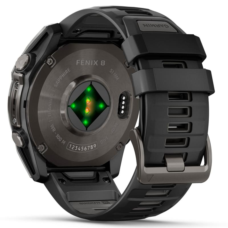 Смарт-часы Garmin Fenix 8 51mm сапфир темный силикон 010-02905-21 - фото #3, Technodom.kz