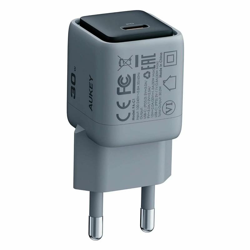 Aukey Comet Mini 30Вт USB Type-C қуат адаптері (PA-C1) - фото #2, Technodom.kz