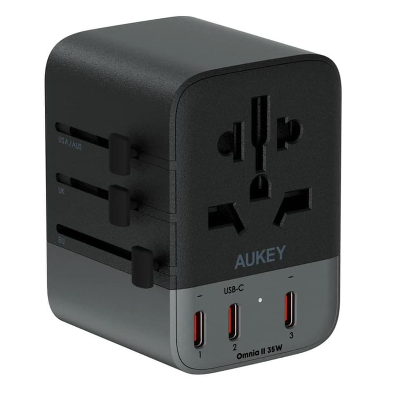 Универсальный дорожный адаптер питания Aukey Travel Mate 35Вт USB-C &USB-A (UK USA EU AUS CHN) (PA-T - фото #0, Technodom.kz Универсальный дорожный адаптер питания Aukey Travel Mate 35Вт USB-C &USB-A (UK USA EU AUS CHN) (PA-T - фото #0, Technodom.kz
